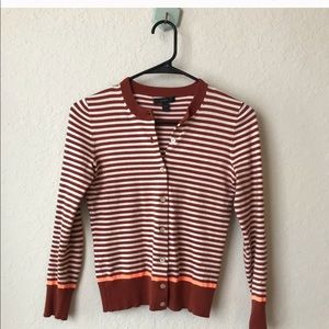 J. crew bracelet length striped cardigan XS soft